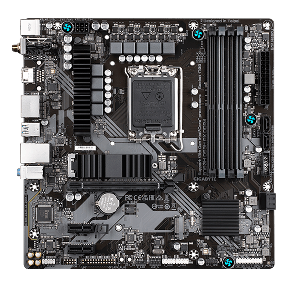 Tarjeta Madre Gigabyte B760M DS3H AX DDR4 | LGA 1700 | Micro ATX
