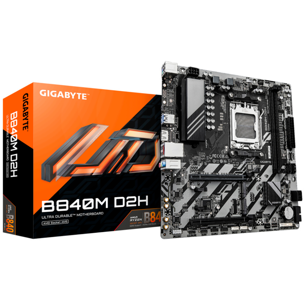 Tarjeta Madre Gigabyte B840M D2H | Socket AM5 | 2 DDR5 | 5200MHz | Micro ATX
