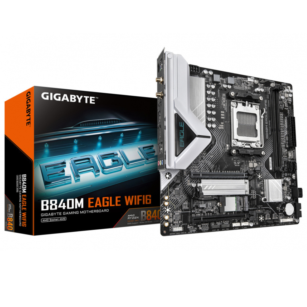 Tarjeta Madre Gigabyte B840M Eagle Wifi6 | Socket Am5 | 2*DDR5 5200MHz | Micro Atx