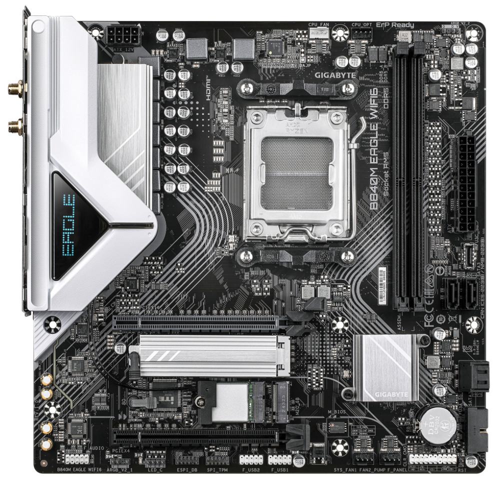 Tarjeta Madre Gigabyte B840M Eagle Wifi6 | Socket Am5 | 2*DDR5 5200MHz | Micro Atx