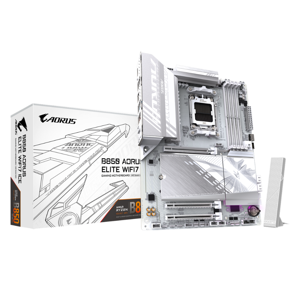 Tarjeta Madre Gigabyte B850 A Elite Wf7 Ice, Socket Am5, 5200Mhz, WIFI, ATX