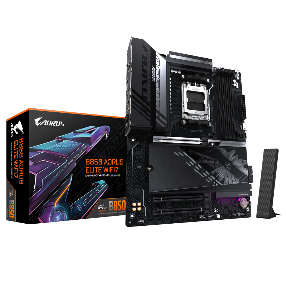 Tarjeta Madre Gigabyte B850 A Elite WF7, Socket AM5, 5200MHz, WiFi, ATX.