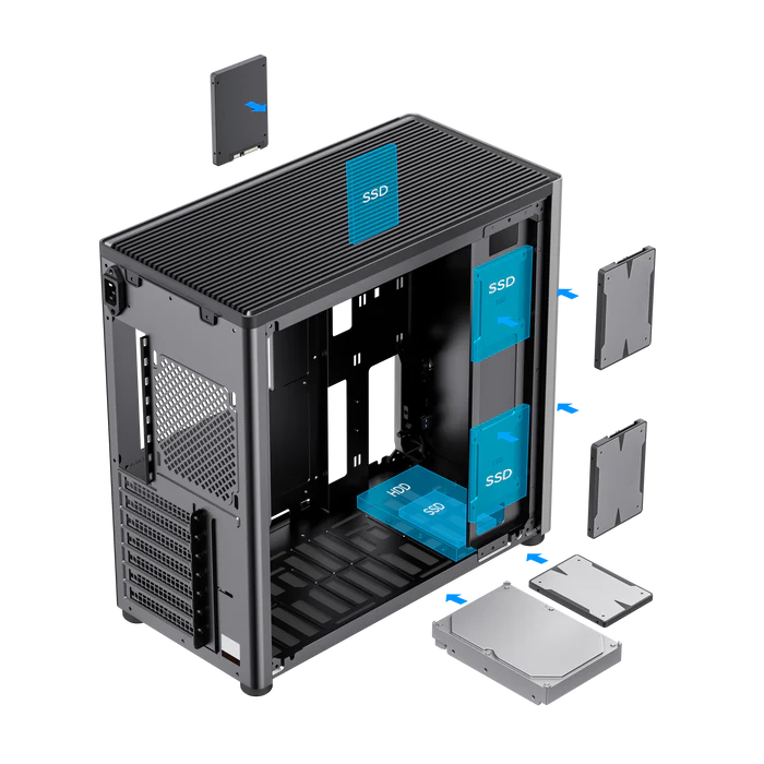 Gabinete Balam Rush Eris Especial GM985- ATX- Gris