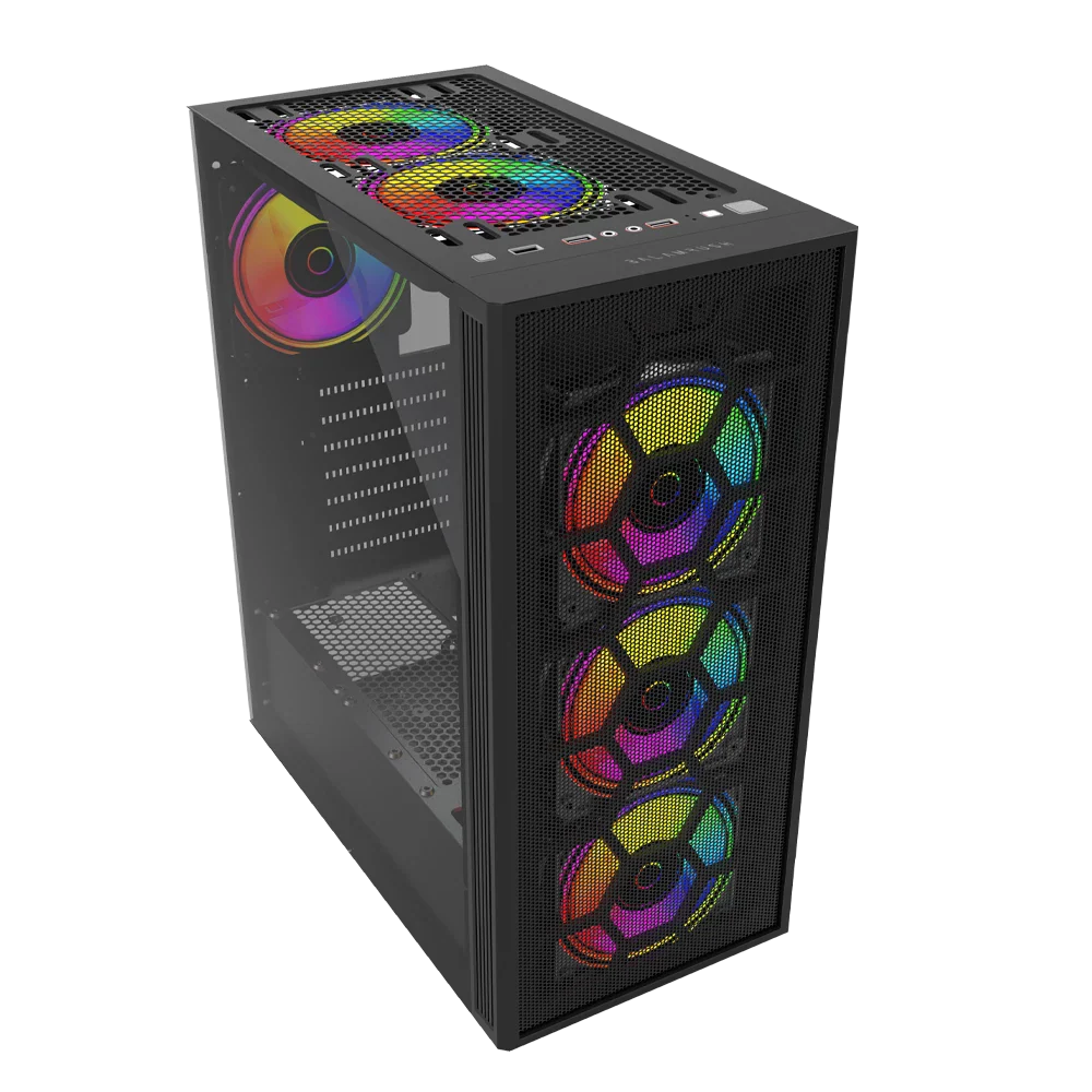 Gabinete Balam Rush DragonFly II Mesh GM740- ATX- Negro