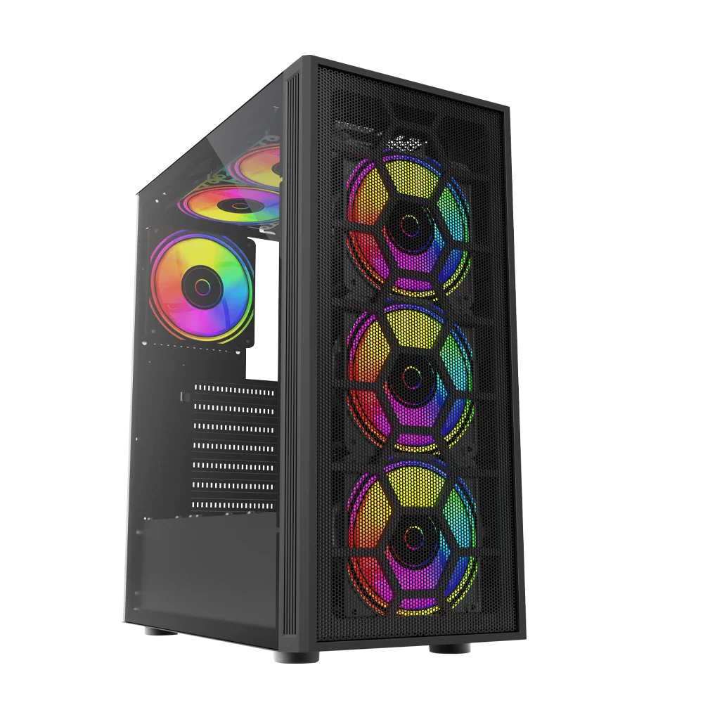 Gabinete Balam Rush DragonFly II Mesh GM740- ATX- Negro