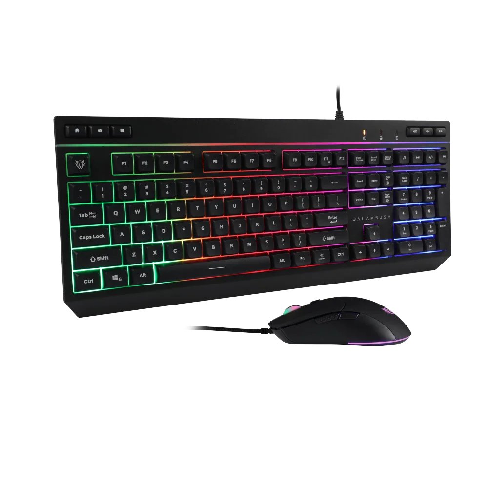 Kit Gamer de Teclado y Mouse Balam Rush SQUAD MASTER PLUS KTM555  Alambrico  USB - Negro