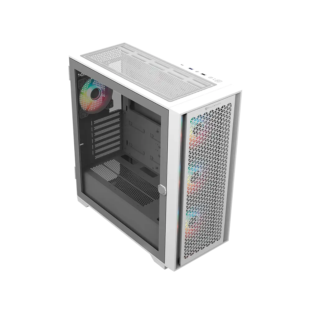 Gabinete Balam Rush Carbono Twin Mate 8000- Micro ATX- Blanco