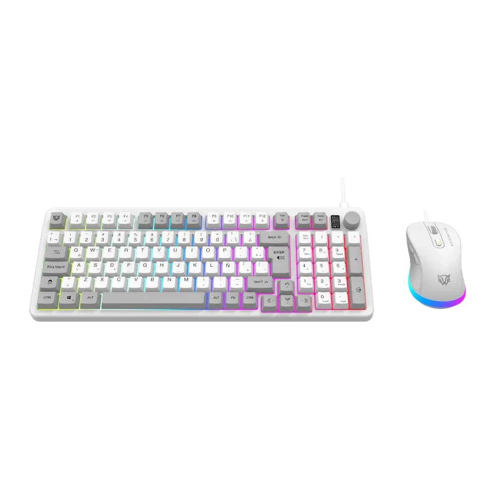Kit Teclado Y Mouse Balam Rush Squad Conquest KG515 Alámbrico | Blanco