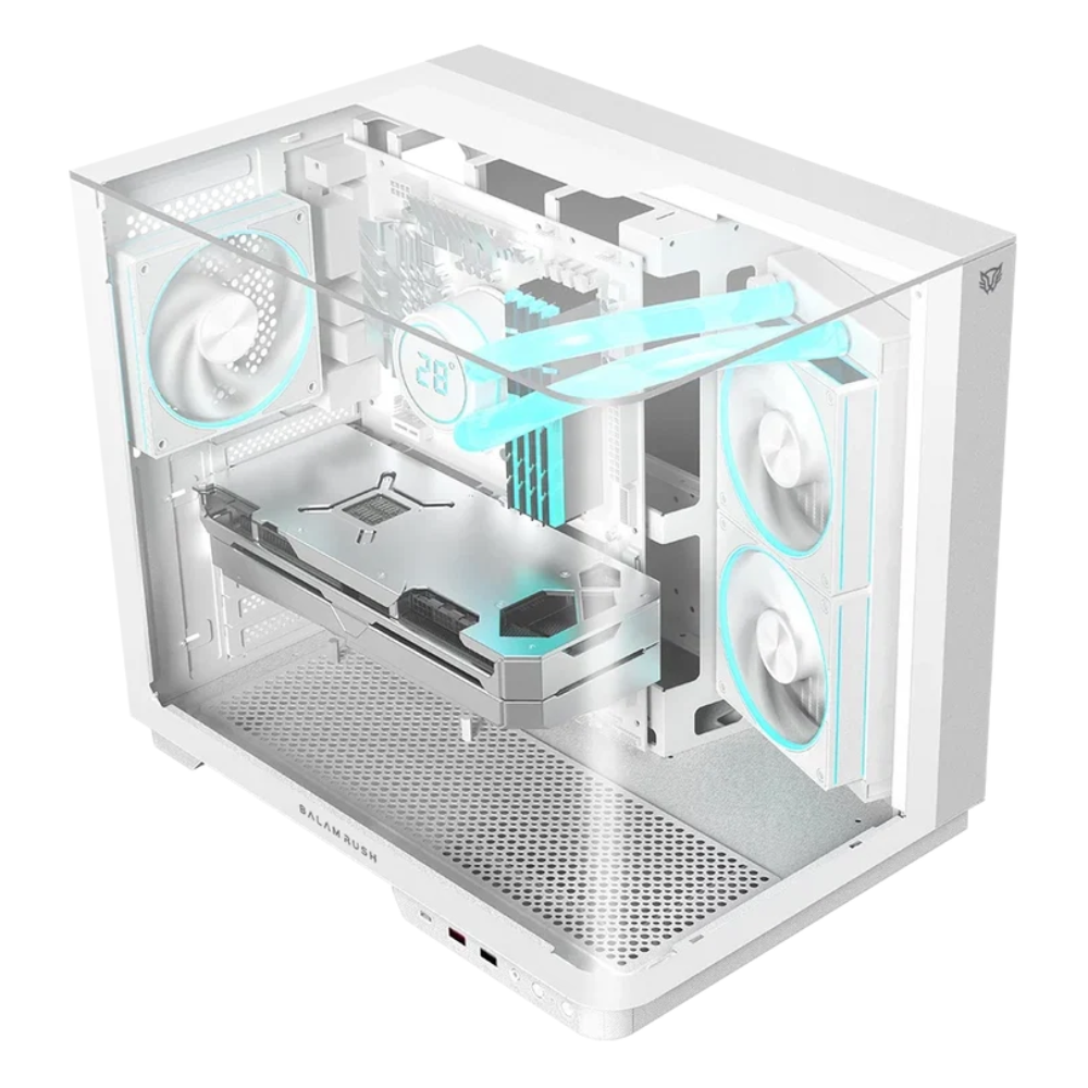 Gabinete Balam Rush Tank Expert Curve 6800, Midi Tower, Incluye 3 ventiladores.