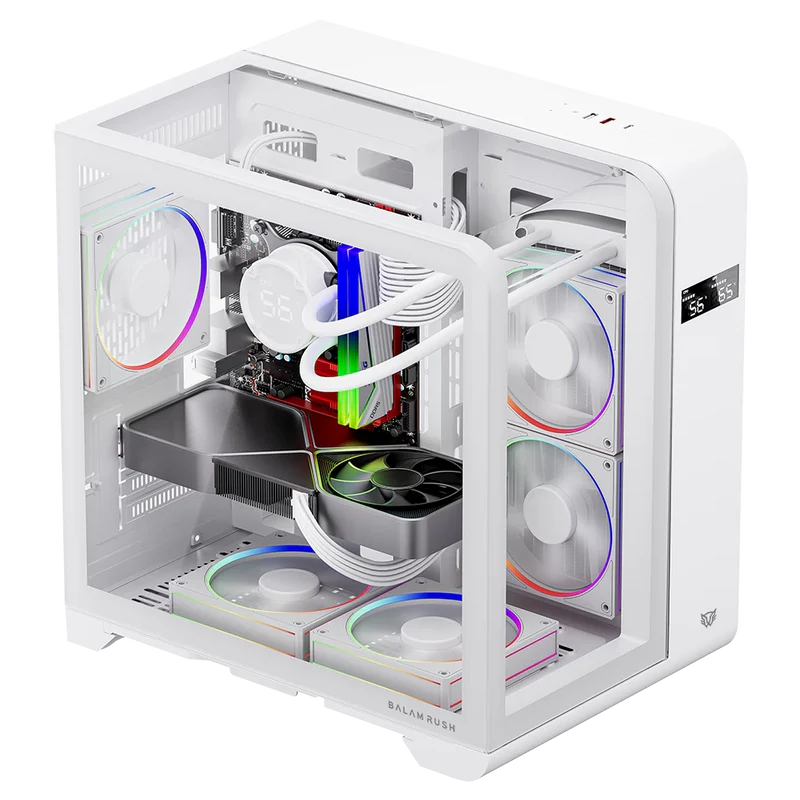 Gabinete Balam Rush Tank Expert Curve 6400 - Micro ATX - Blanco