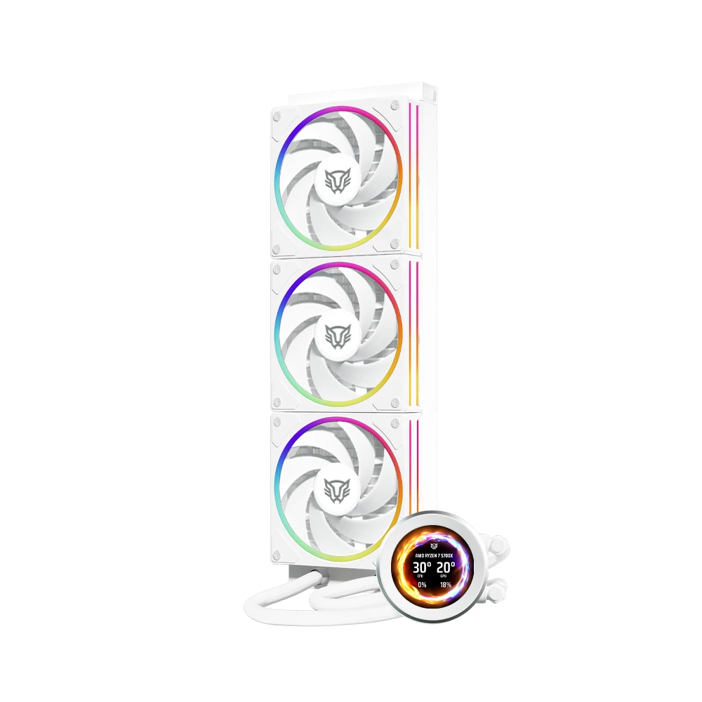 Enfriamiento Liquido Balam Rush Hydrox Expert Level HYX40 con Display OLED, Blanco