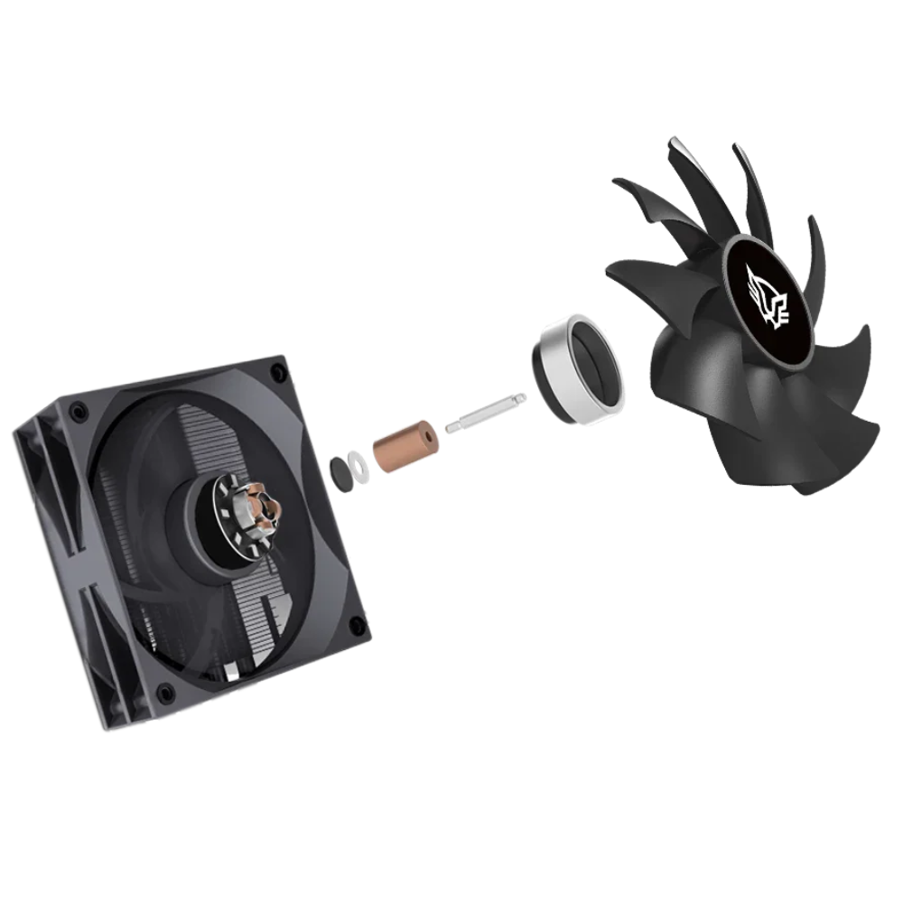 Disipador Balam Rush Heliux Expert HEX90 | 120mm | hasta 2000RPM | Negro