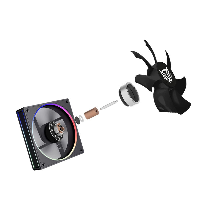 Disipador Balam Rush Heliux Pro HEX70, 120mm, hasta 2000RPM, Negro.