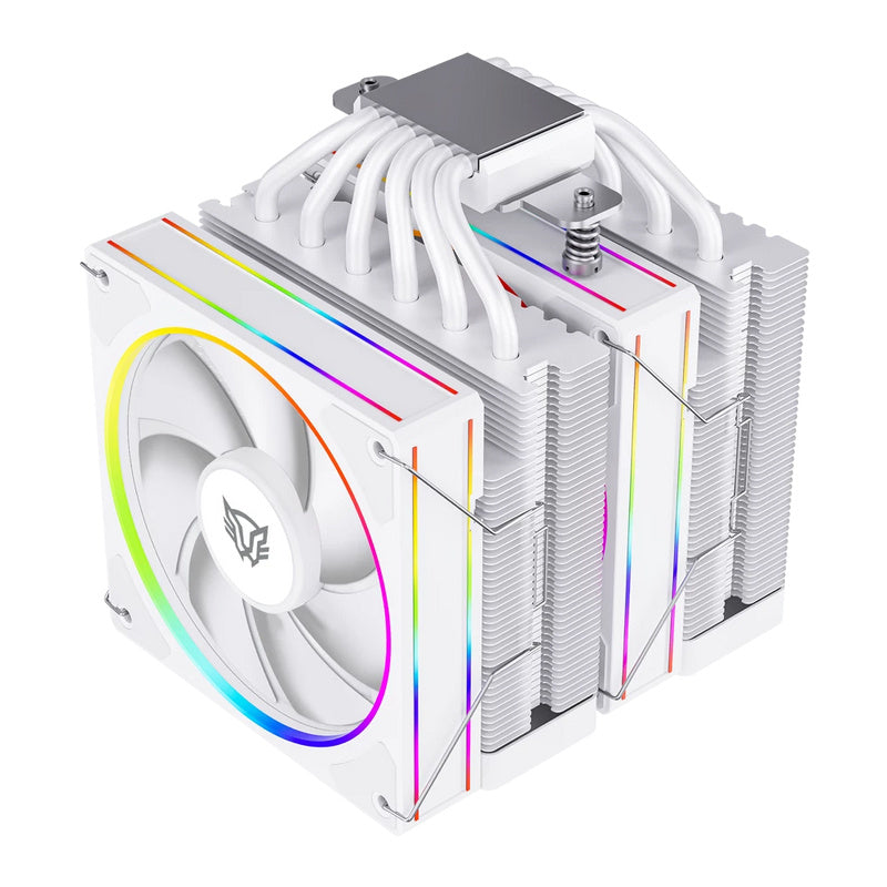 Disipador Balam Rush Heliux Pro Hex70, Rgb, 120mm, Blanco.