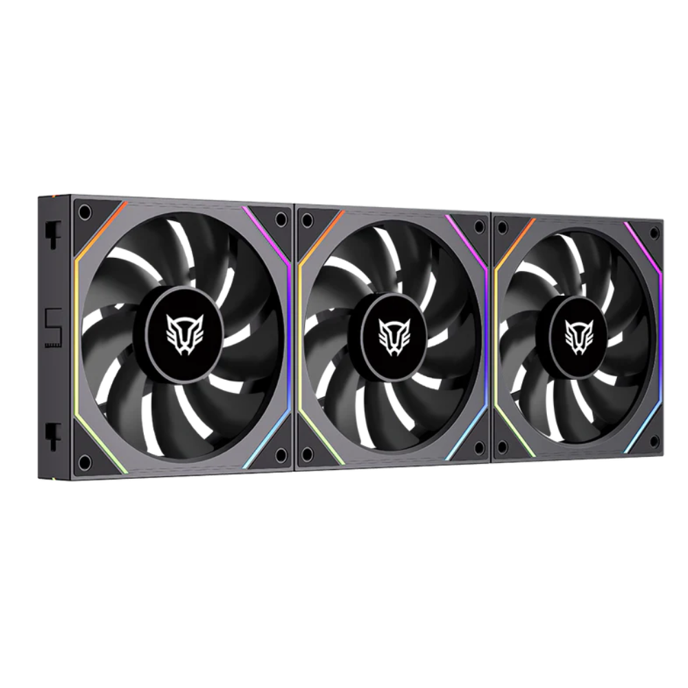 Kit de 3 Ventiladores Balam Rush Eolox Link EXL95 | RGB | 120 mm | Negro
