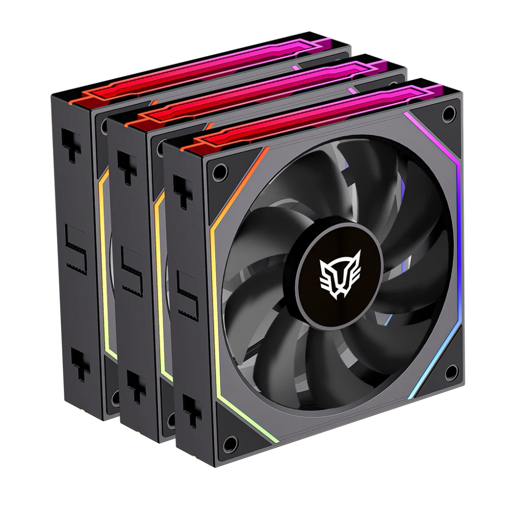 Kit de 3 Ventiladores Balam Rush Eolox Link EXL95 | RGB | 120 mm | Negro
