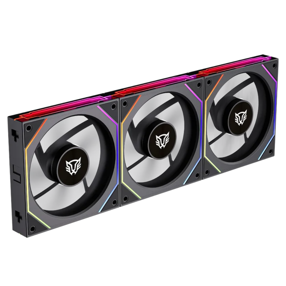 Kit de 3 Ventiladores Balam Rush Eolox Link EXL95 | RGB | 120 mm | Negro