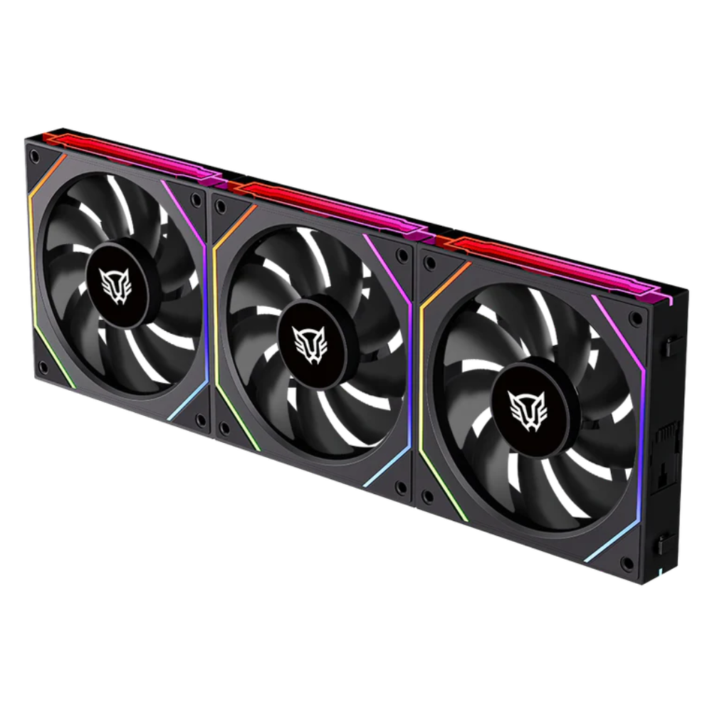 Kit de 3 Ventiladores Balam Rush Eolox Link EXL95 | RGB | 120 mm | Negro