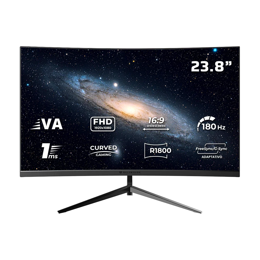 Monitor Balam Rush Curvo 23.8" Andromeda MAG24Y Full HD 180Hz 1ms Negro