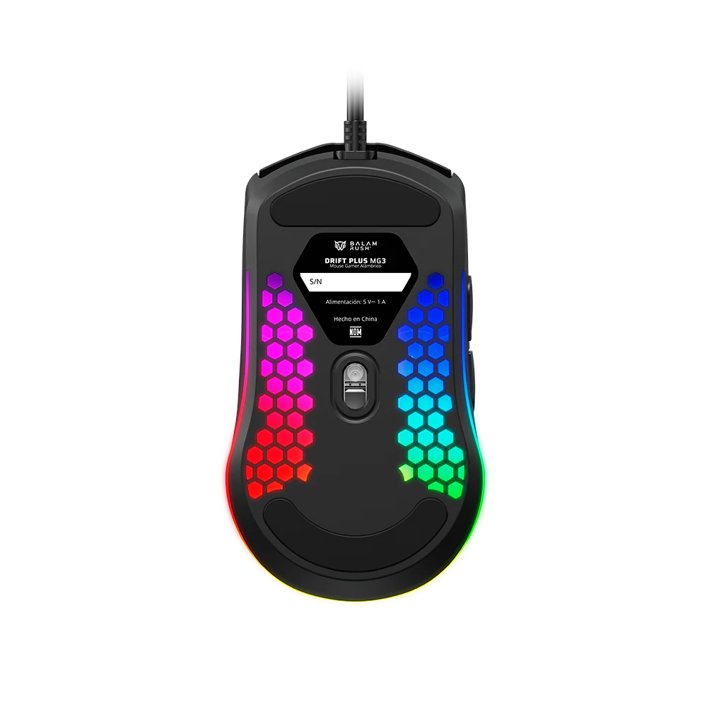 Mouse Alámbrico Balam Rush  Drift Perform MG3 RGB, Negro