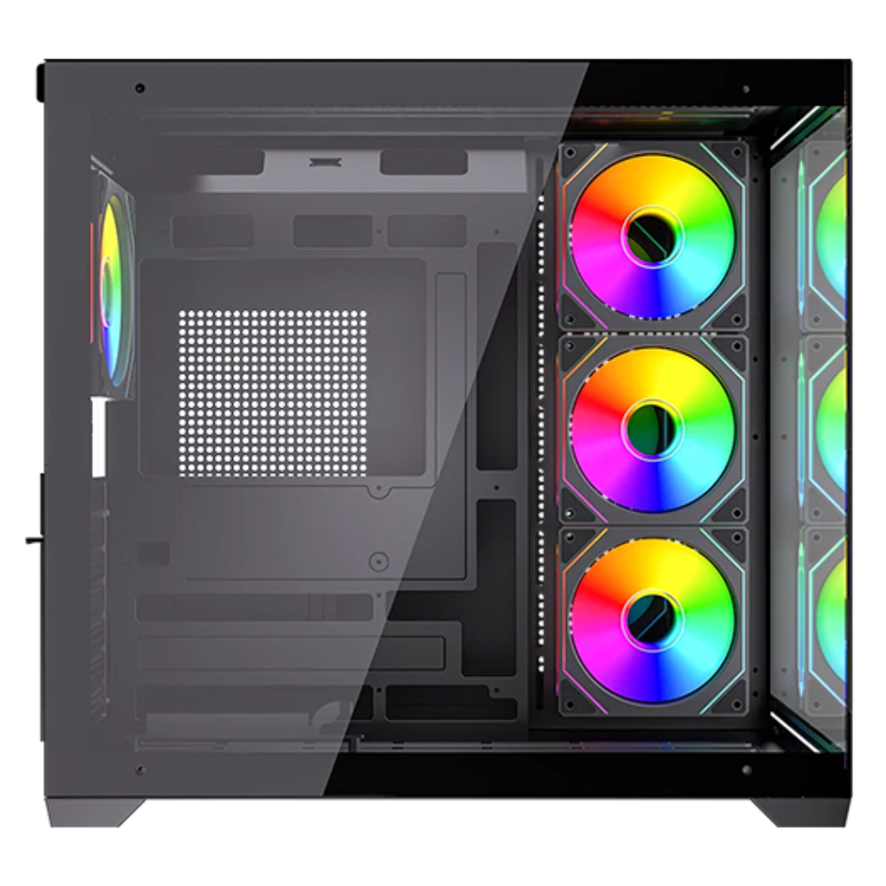Gabinete Balam Rush Tank Core Ultra GM925, Midi-Tower, incluye 4 Ventiladores, Negro