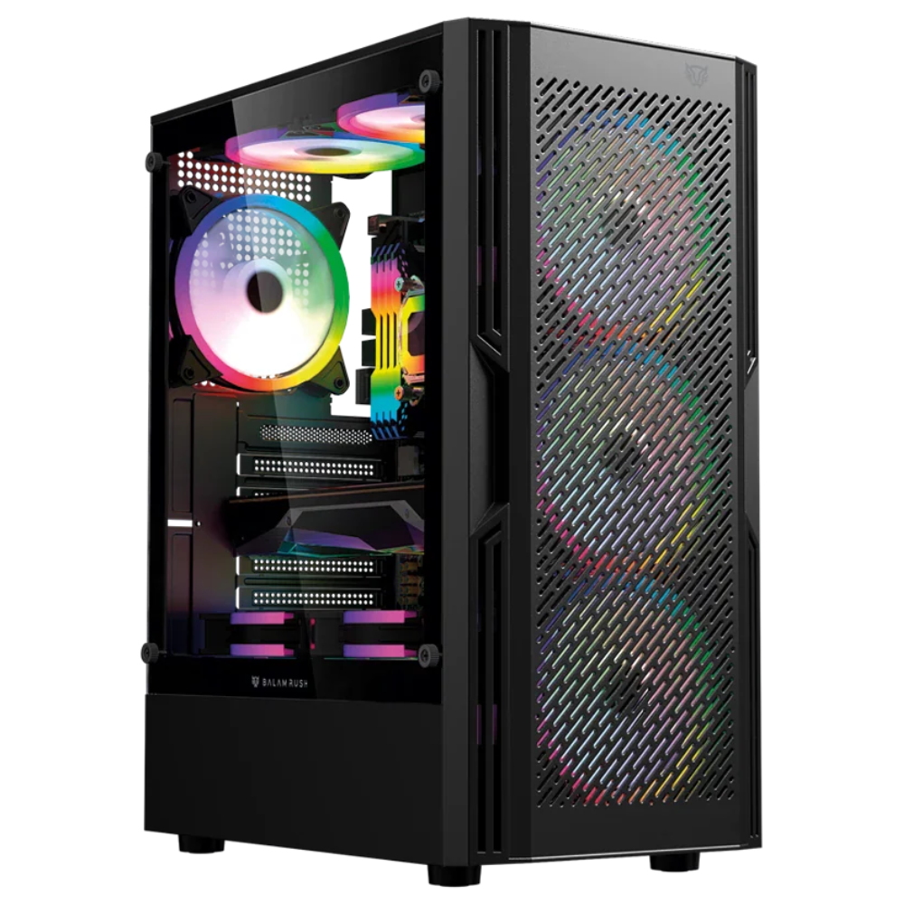 Gabinete Balam Rush Dragonfly Ventra GM570 | Max ATX | Incluye 4 ventiladores de 120mm | Negro