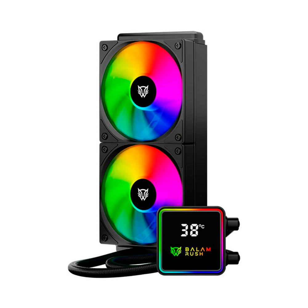 Enfriamiento Líquido Balam Rush Cryo Prism, 2x120mm, Argb, Negro