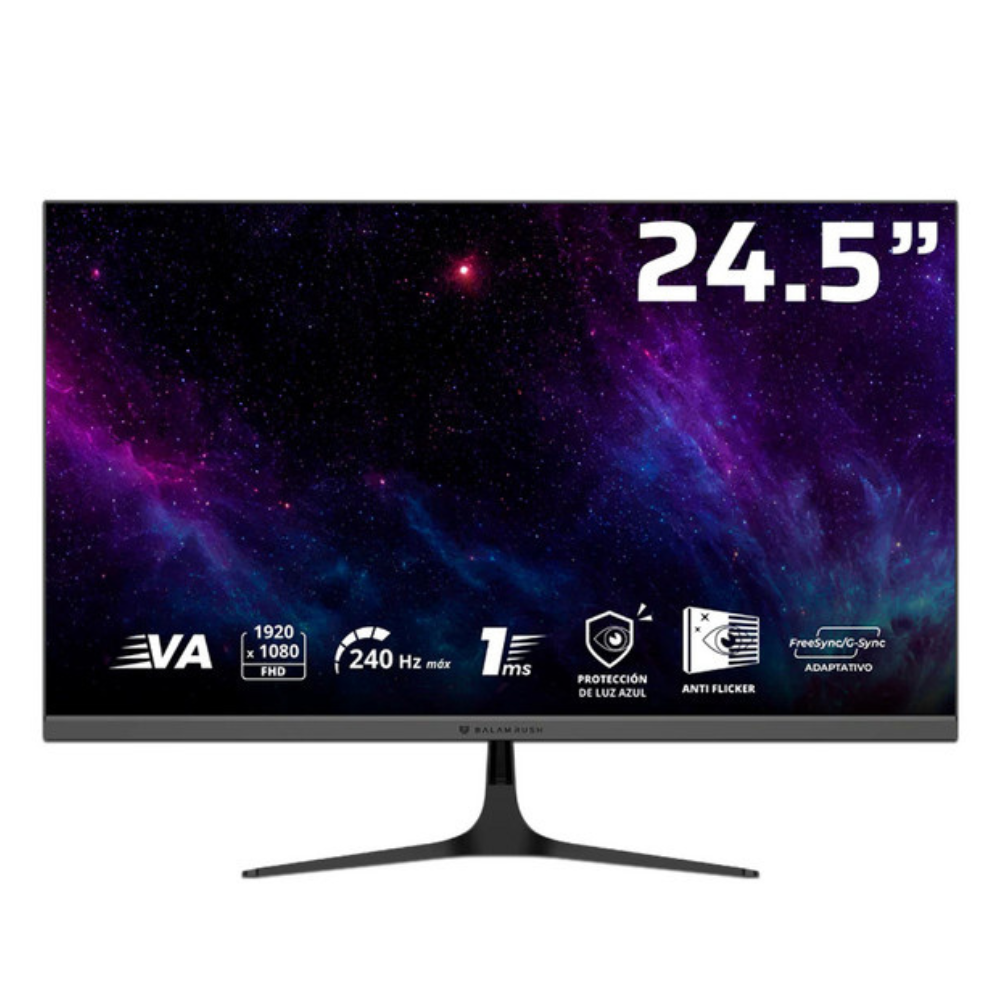 Monitor Gamer 24.5" Balam Rush Cosmos Edge MCE245P | 1920x1080 Full HD, 240Hz, HDMI/DisplayPort, Bocinas Integradas, Negro