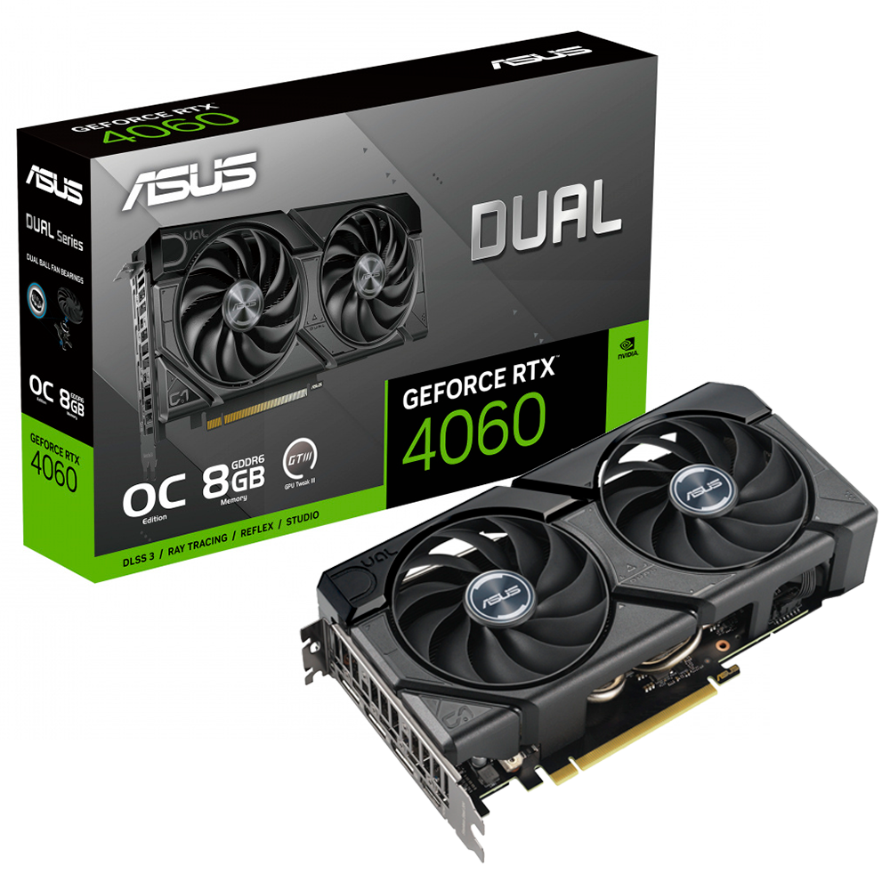 Tarjeta de Video ASUS Dual NVIDIA GeForce RTX 4060 OC - 8GB