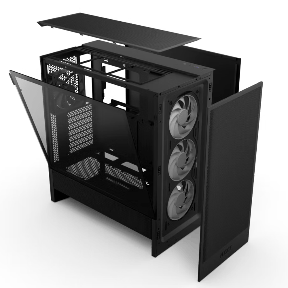 Gabinete Nzxt H5 Flow Edition Mid-Tower, Atx, Negro