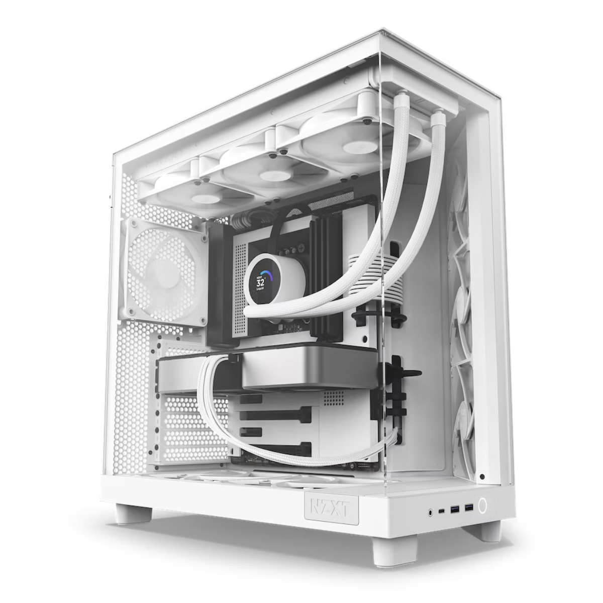 Gabinete NZXT H6 Flow- ATX- Blanco