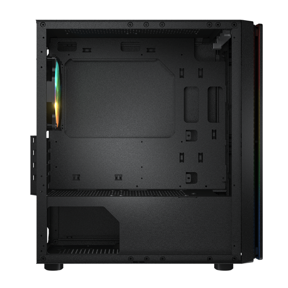 Gabinete Cougar Purity Rgb-Black, Mini Tower, Incluye 1 ventilador.