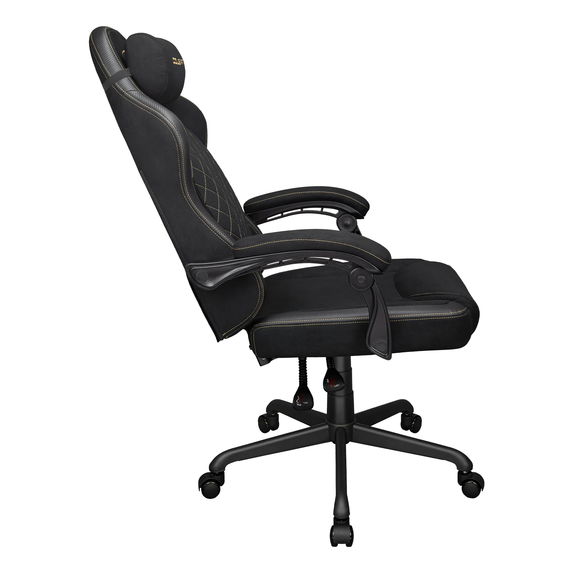 Silla Cougar Gamer Ergonómica Fusion Ex Gold F, Ergonomica, hasta 120Kg., Negro-Oro.