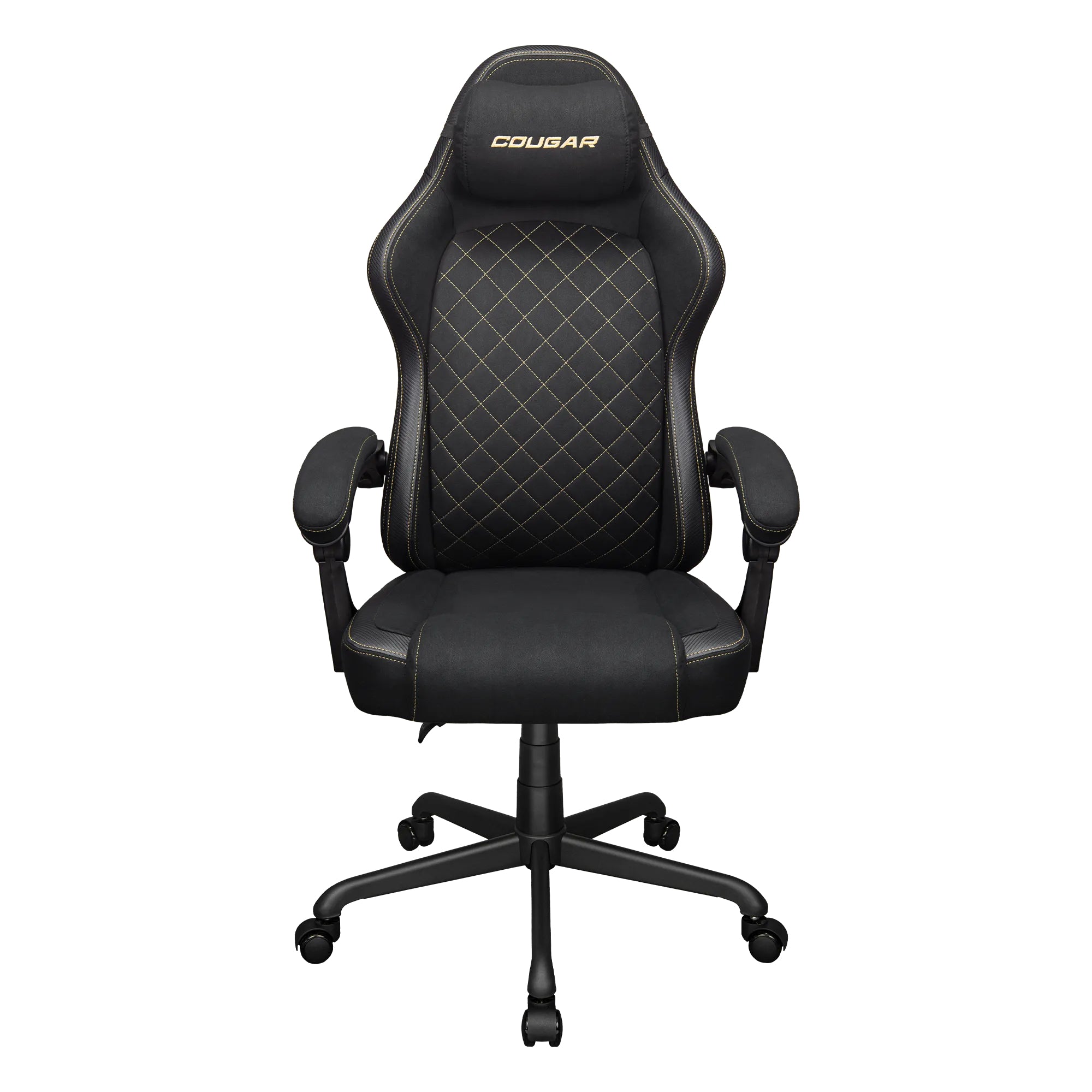 Silla Cougar Gamer Ergonómica Fusion Ex Gold F, Ergonomica, hasta 120Kg., Negro-Oro.