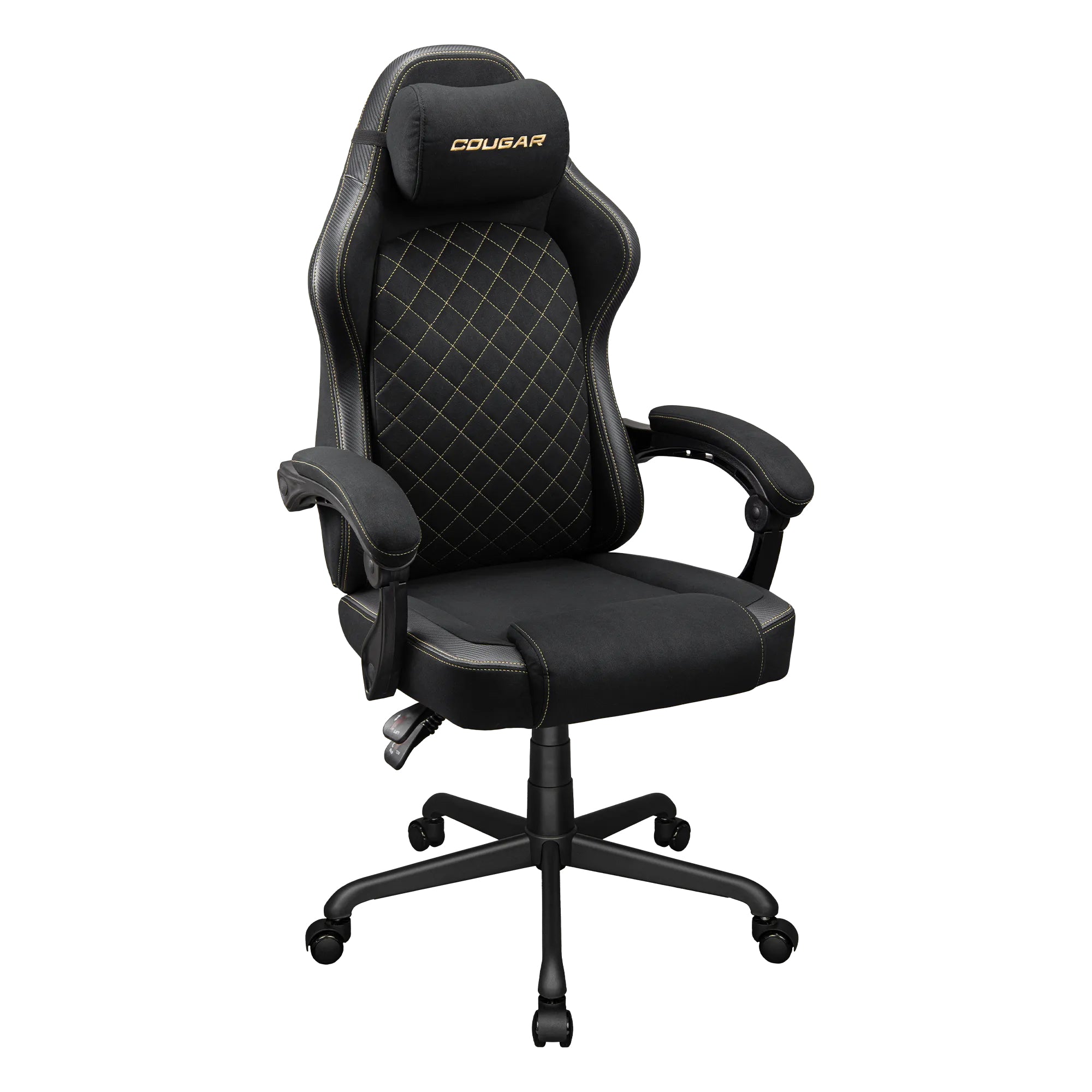 Silla Cougar Gamer Ergonómica Fusion Ex Gold F, Ergonomica, hasta 120Kg., Negro-Oro.