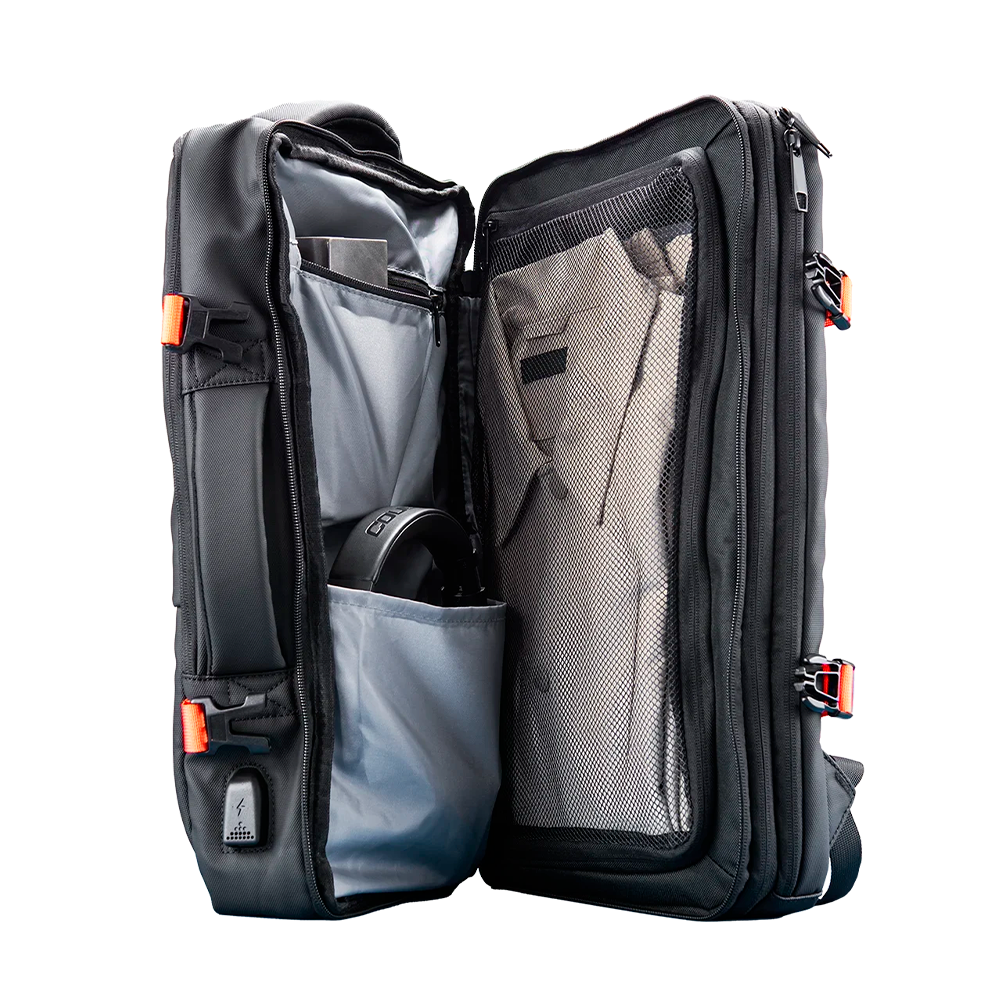 Mochila Cougar De Viaje Vanguard, resistente al agua, Negro.