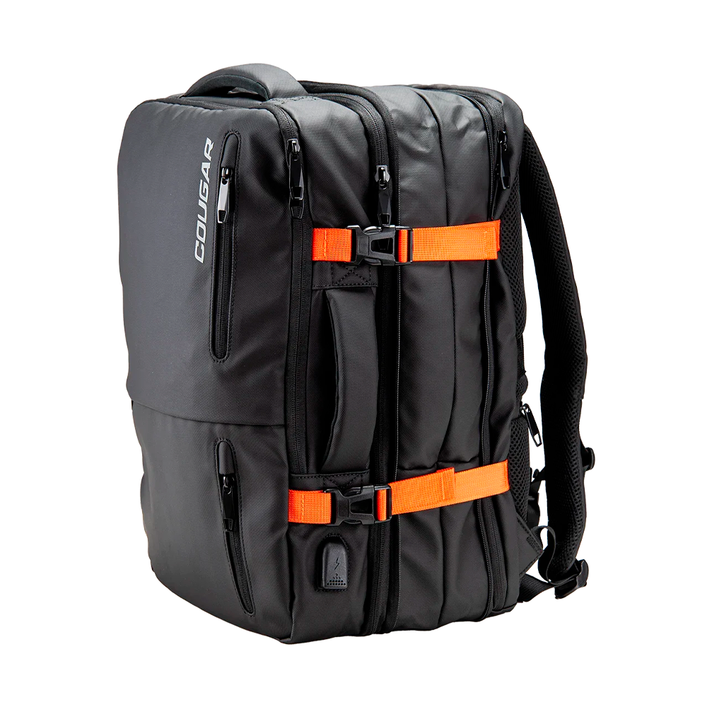 Mochila Cougar De Viaje Vanguard, resistente al agua, Negro.