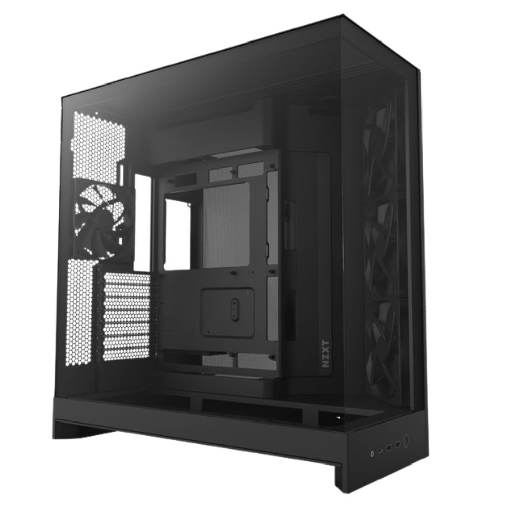 Gabinete NZXT H9 Flow, ATX, Tipo C, Incluye 4 ventiladores, Negro