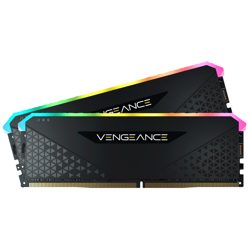 Memoria RAM Corsair Vengeance 16GB (2X8GB), DDR4, 3200MHz, RGB, Negro.