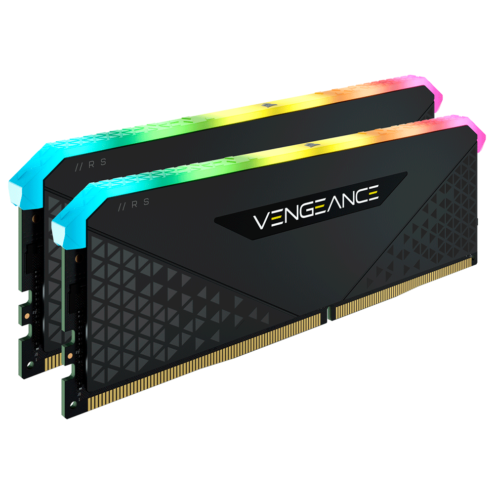 Memoria RAM Corsair Vengeance 16GB (2X8GB), DDR4, 3200MHz, RGB, Negro.