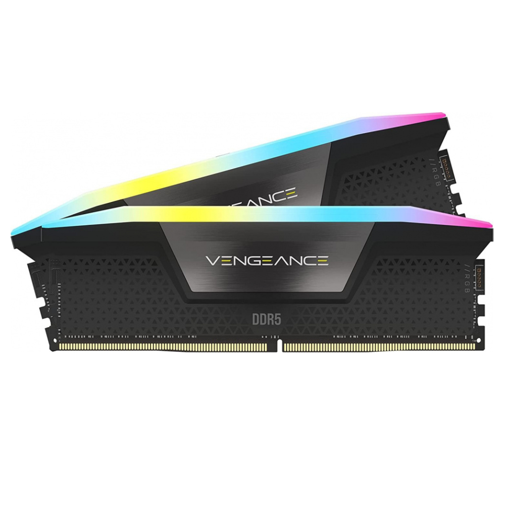 Memoria RAM Corsair Vengeance 32GB (2X16GB), DDR5, 5200Mhz, RGB, Negro