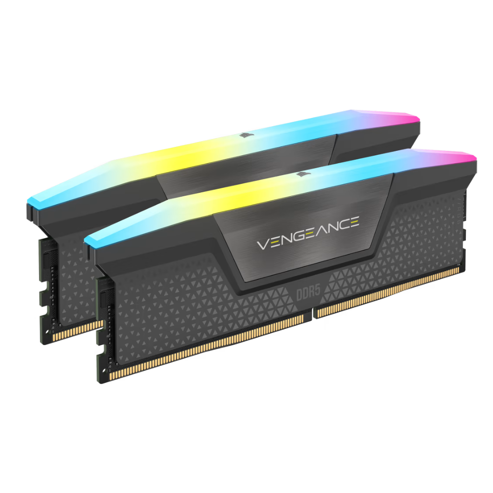 Memoria Ram DDR5 Corsair Vengeance 32gb(2x16gb), 6000mhz, Rgb, negro,CL30-76.