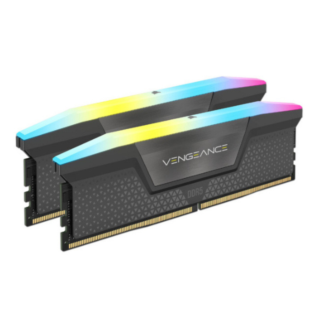 Kit de Memoria RAM Corsair Vengeance 32GB(2X16GB), DDR5, 6000MT/S  RGB, Gris