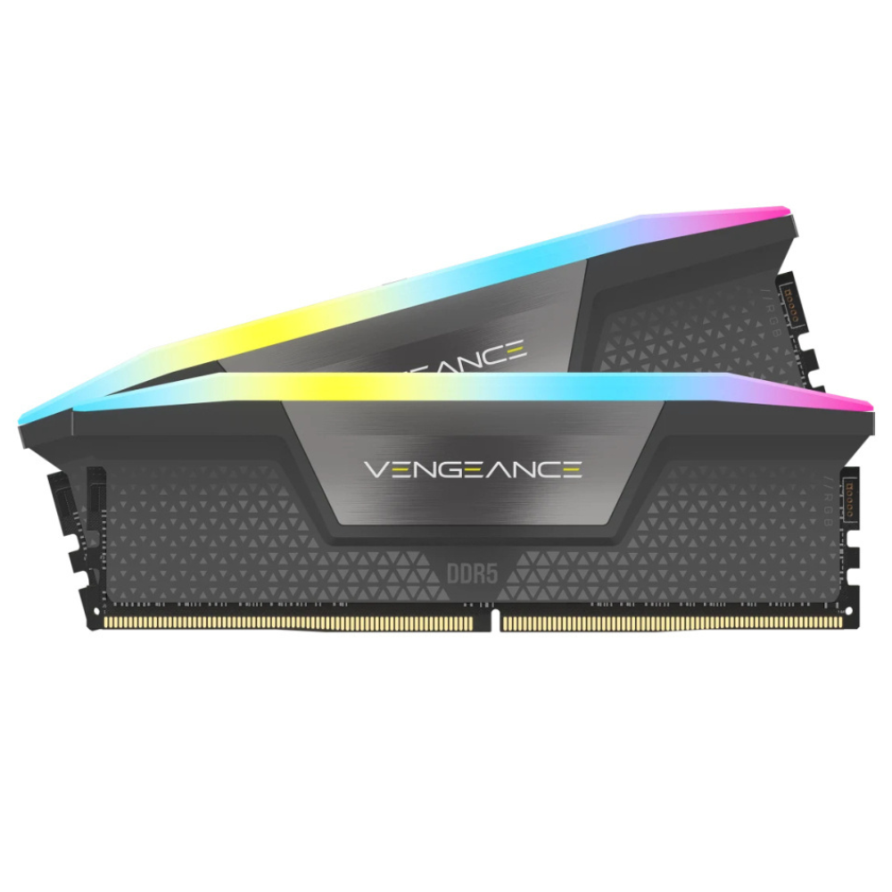 Kit de Memoria RAM Corsair Vengeance 32GB(2X16GB), DDR5, 6000MT/S  RGB, Gris