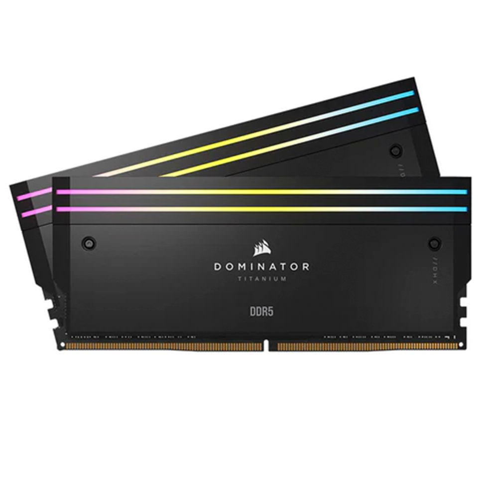 Memoria RAM DDR5 Corsair 64GB 6400MHz (2x32GB) Dominator Titanium, Negro