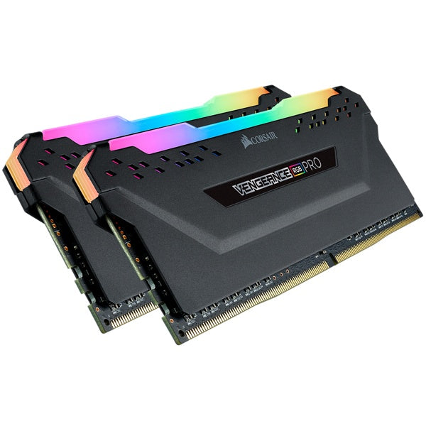 Memoria RAM Corsair Vengeance 16GB (2X8GB), DDR4, 2666MHz, RGB, Negro.