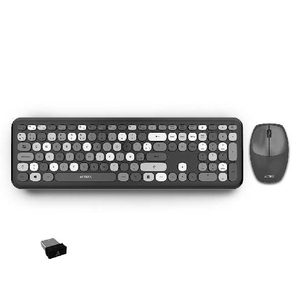 Kit de Teclado y Mouse Acteck Creator Chic Colors MK475 Inalambrico USB - Negro