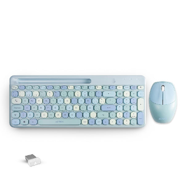 Kit de Teclado y Mouse Acteck Creator Chic Colors MK470 Inalambrico USB - Azul