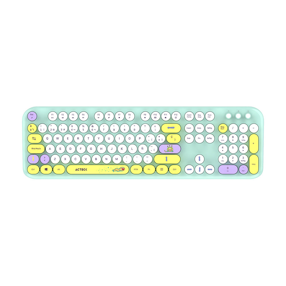 Kit de Teclado y Mouse Acteck Creator Chic K- Colors MK485 Inalambrico - Multicolor