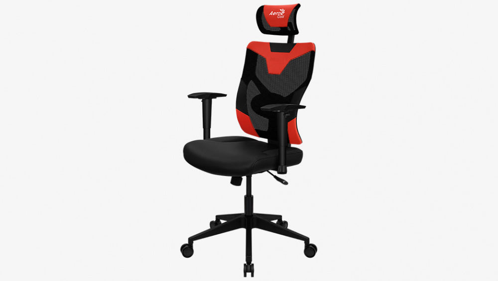 Silla Aerocool Gamer Guardian Champion - Negro/Rojo